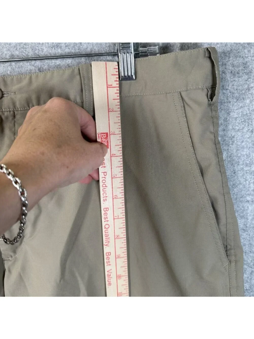 Nike Golf Size 38 Mens Shorts Beige Lightweight‎ Thin Dri-Fit Flat Front Stretch